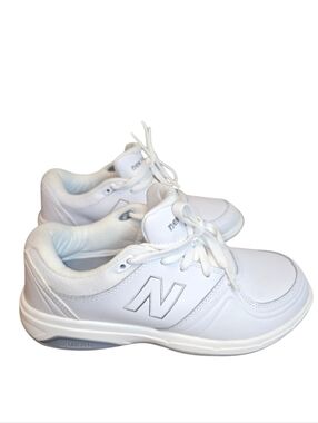 New Balance 813 Walking Shoes White Leather Rollbar Support Women’s Size 8